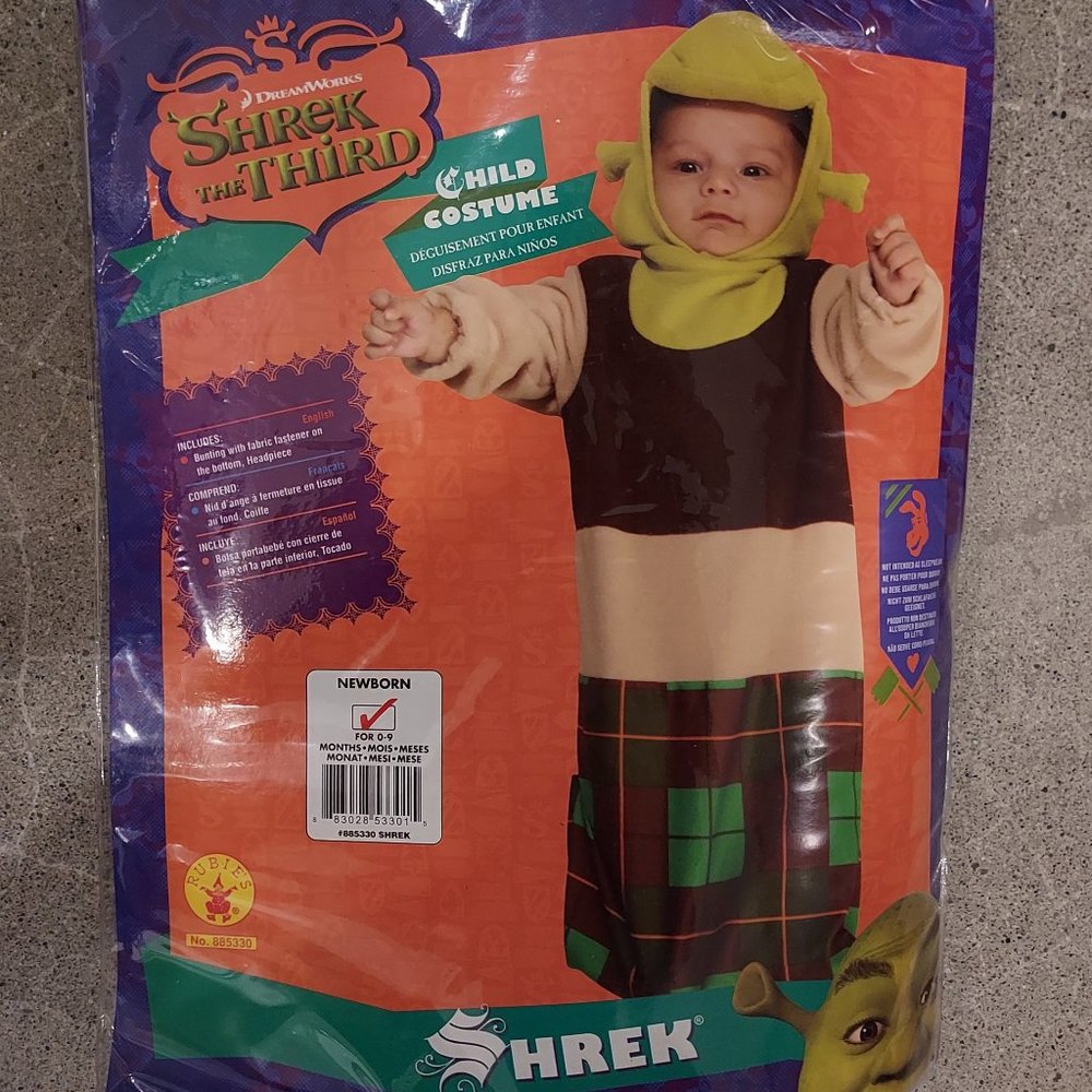 *SHIPS SAME/NEXT DAY!* Baby Shrek Costume Bunting Halloween - Newborn 0-9 Months